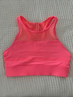 ZYIA Neon Coral High Neck Sports Bra